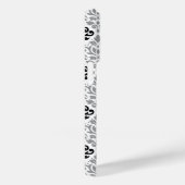 Scroll Damask Grote Patroon Zwart Grijs Wit Case-Mate iPhone Case (Achterkant / Rechts)