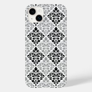 Scroll Damask Grote Patroon Zwart Grijs Wit Case-Mate iPhone 14 Plus Hoesje