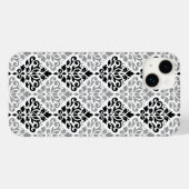 Scroll Damask Grote Patroon Zwart Grijs Wit Case-Mate iPhone Case (Achterkant (horizontaal))