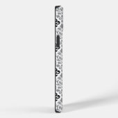 Scroll Damask Grote Patroon Zwart Grijs Wit Case-Mate iPhone Case (Achterkant / Rechts)