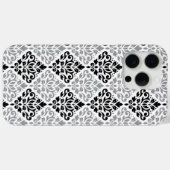 Scroll Damask Grote Patroon Zwart Grijs Wit Case-Mate iPhone Case (Achterkant (horizontaal))