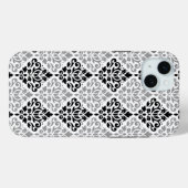 Scroll Damask Grote Patroon Zwart Grijs Wit Case-Mate iPhone Case (Achterkant (horizontaal))