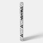 Scroll Damask Grote Patroon Zwart Grijs Wit Case-Mate iPhone Case (Achterkant / Links)