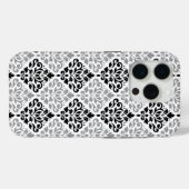 Scroll Damask Grote Patroon Zwart Grijs Wit Case-Mate iPhone Case (Achterkant (horizontaal))