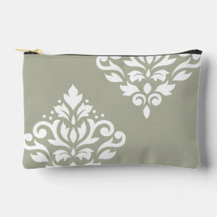 Scroll Damask Kunst I Wit op Groen Etui