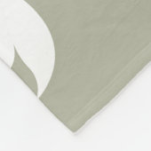 Scroll Damask Kunst I Wit op Groen Fleece Deken (Hoek)