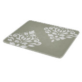 Scroll Damask Kunst I Wit op Groen Snijplank (Hoek)