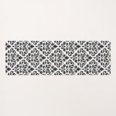 Scroll Damask LG Patroon Zwart op Wit Yogamat (Achterkant (horizontaal))
