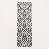 Scroll Damask LG Patroon Zwart op Wit Yogamat (Voorkant)