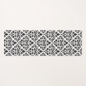 Scroll Damask LG Patroon Zwart op Wit Yogamat (Voorkant (horizontaal))