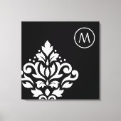 Scroll Damask Off-set I (Initiaal) WB Canvas Afdruk (Voorkant)