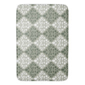 Scroll Damask Patroon Groen Wit Lt Groen Badmat (Voorkant Verticaal)