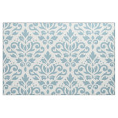 Scroll Damask Patroonblauw op Cream Stof (Fat Quarter)