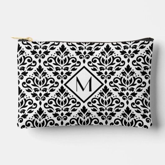 Scroll Damask Pattern BW (gepersonaliseerd) Etui (Voorkant)