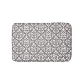 Scroll Damask Pattern Cream op Grijs Badmat (Voorkant)