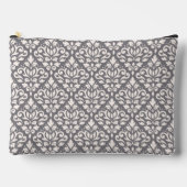 Scroll Damask Pattern Cream op Grijs Etui (Voorkant)