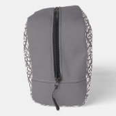 Scroll Damask Pattern Cream op Grijs Toilettasje (Rechts)