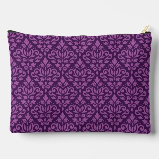 Scroll Damask Pattern Lt op DK Plum Etui (Achterkant)