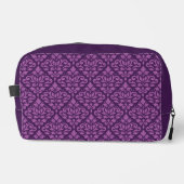 Scroll Damask Pattern Lt op DK Plum Toilettasje (Voorkant)
