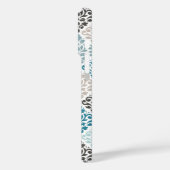 Scroll Damask Pattern Teals Bruins Wit Case-Mate iPhone Case (Achterkant / Links)