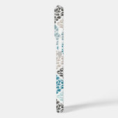 Scroll Damask Pattern Teals Bruins Wit Case-Mate iPhone Case (Achterkant / Links)