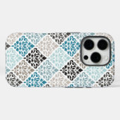 Scroll Damask Pattern Teals Bruins Wit Case-Mate iPhone Case (Achterkant (horizontaal))