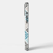 Scroll Damask Pattern Teals Bruins Wit Case-Mate iPhone Case (Achterkant / Links)
