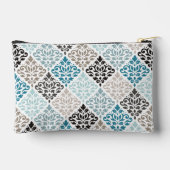 Scroll Damask Pattern Teals Bruins Wit Etui (Achterkant)