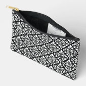 Scroll Damask Pattern Wit op Zwart Etui (Open)
