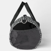 Scroll Damask Pattern Wit op Zwart Plunjezak (Rechts)