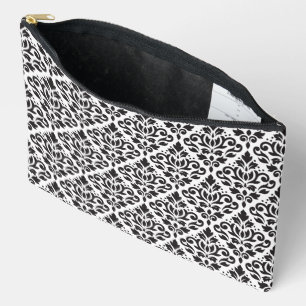 Scroll Damask Pattern Zwart op Wit Etui
