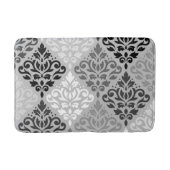 Scroll Damask Ptn Art BW & Grays Badmat (Voorkant)