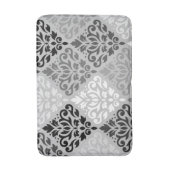 Scroll Damask Ptn Art BW & Grays Badmat (Voorkant Verticaal)