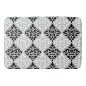 Scroll Damask Ptn B&W op grijs Badmat (Voorkant)