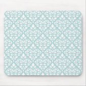 Scroll Damask Rpt Pton White op Eend Ei Blauw (B) Muismat (Voorkant)