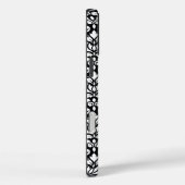 Scroll Damask White op Black Pattern Case-Mate iPhone Case (Achterkant / Rechts)