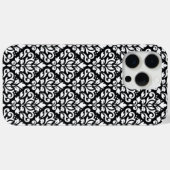Scroll Damask White op Black Pattern Case-Mate iPhone Case (Achterkant (horizontaal))