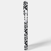 Scroll Damask White op Black Pattern Case-Mate iPhone Case (Achterkant / Links)