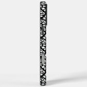 Scroll Damask White op Black Pattern Case-Mate iPhone Case (Achterkant / Rechts)
