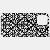 Scroll Damask Wit op Zwart Groot Patroon Case-Mate iPhone Case (Achterkant (horizontaal))