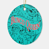  Scroll Design Bunco Queen Keramisch Ornament (Links)