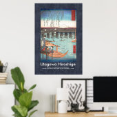 Scroll Design Hiroshige Ryogoku Woodblock Print (Thuiskantoor)