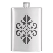 Scroll Design met Monogram Heupfles (Voorkant)