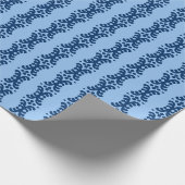 Scroll Dot in Blauwe Indigo Cadeaupapier (Hoek)