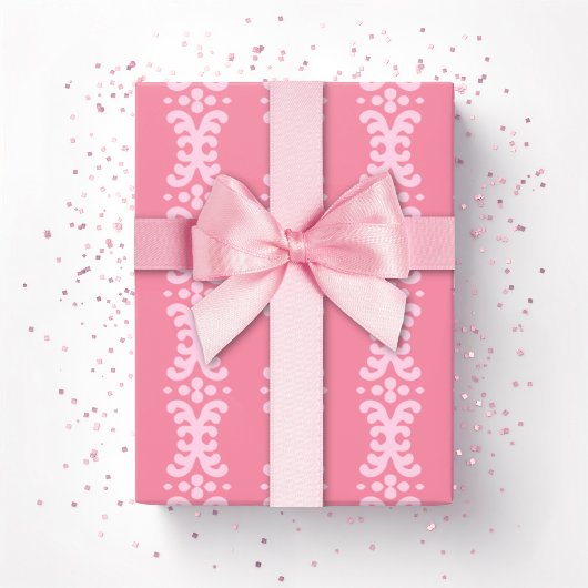 Scroll Dot in Pink Cadeaupapier