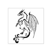 Scroll Dragon Illustratie Art Stempel (Afrduk)