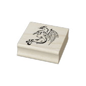 Scroll Dragon Illustratie Art Stempel (Stempel)