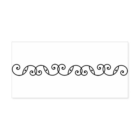Scroll- en balrand rubberstempel (Afrduk)
