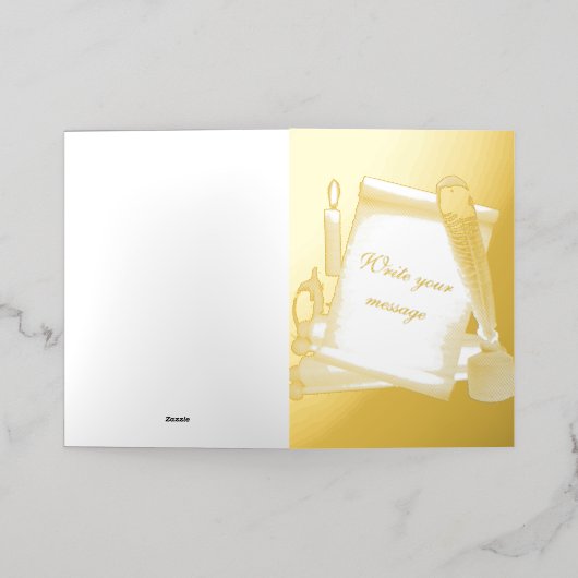 Scroll Folie Wenskaart (Buiten Laag)