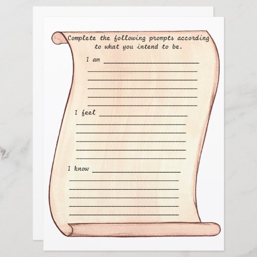 Scroll, ik ben, ik voel, ik weet het, gevoerd dagb (Voorkant / Achterkant)